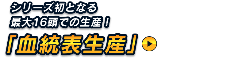 シリーズ初となる最大16頭での生産！「血統表生産」