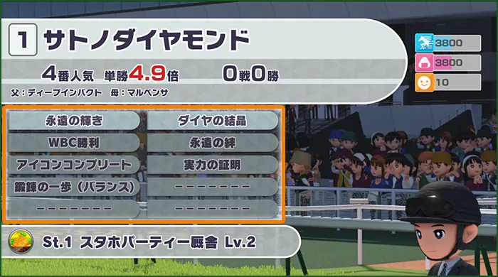 本場馬入場での軌跡表示