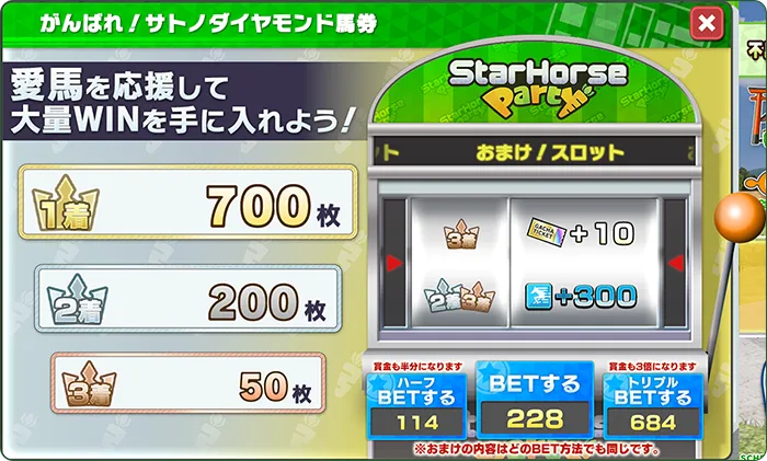がんばれ!サトノダイヤモンド馬券