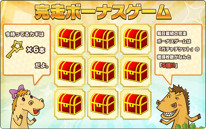 完走ボーナスゲーム画面